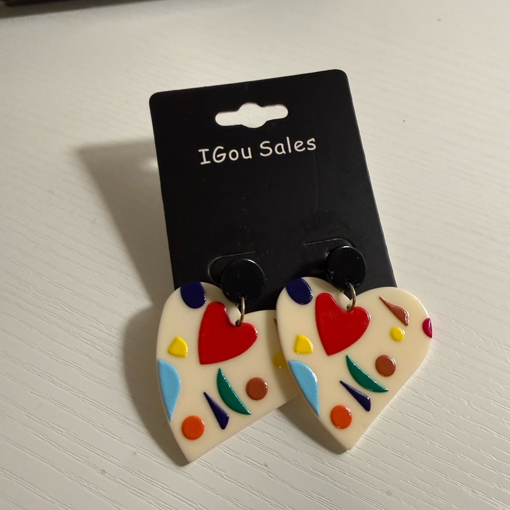 Urban Outfitters Multicolor Heart Earrings